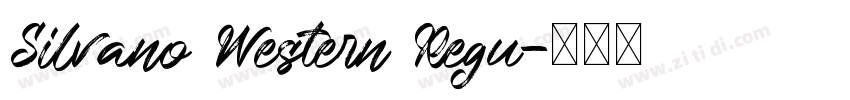 Silvano Western Regu字体转换